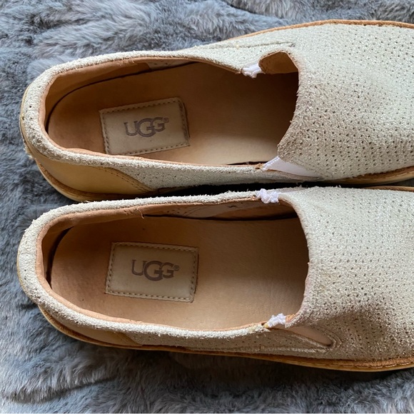 Ugg Adley Perf Stardust  Suede Leather Slip On Sneakers - Picture 11 of 11